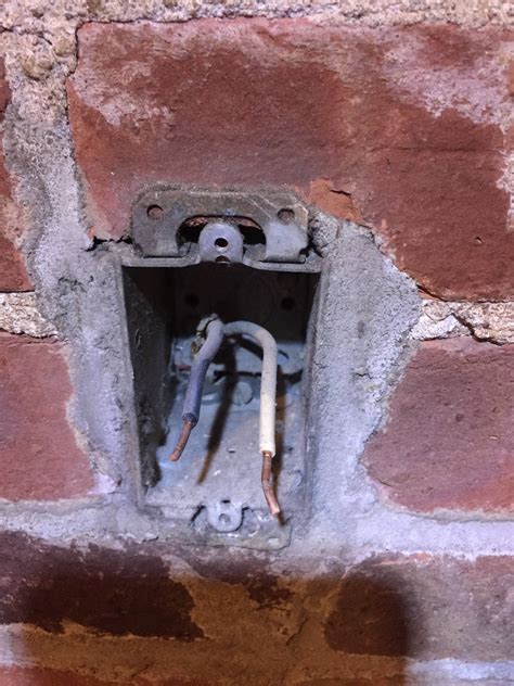 electrical box brick wall|mounting receptacle in concrete wall.